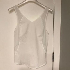 Lululemon White tank with cut out detail in the back